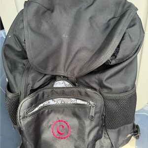 Vera Bradley Black Backpack with Pink Monogram